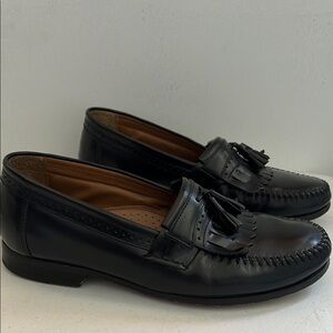 Bass Black Leather Tassel Loafers men’s